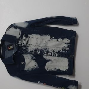 DEMOLITION Denim Jacket Graphic Graffiti